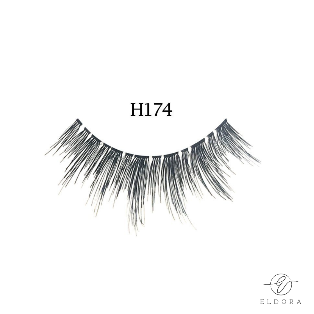 Eldora Falsche Wimpern M103 Multi-Layered – Handgefertigte Echthaar-Wimpern Inkl. Kleber