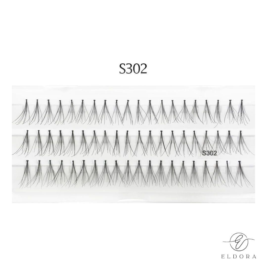 Eldora Falsche Wimpern M103 Multi-Layered – Handgefertigte Echthaar-Wimpern Inkl. Kleber
