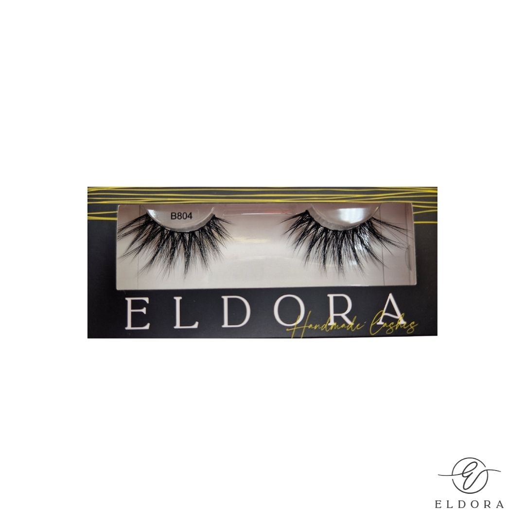 Eldora B804 Black Medium-Crossed Creative False Eyelashes
